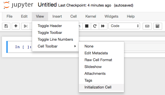 Cell Toobar Menu